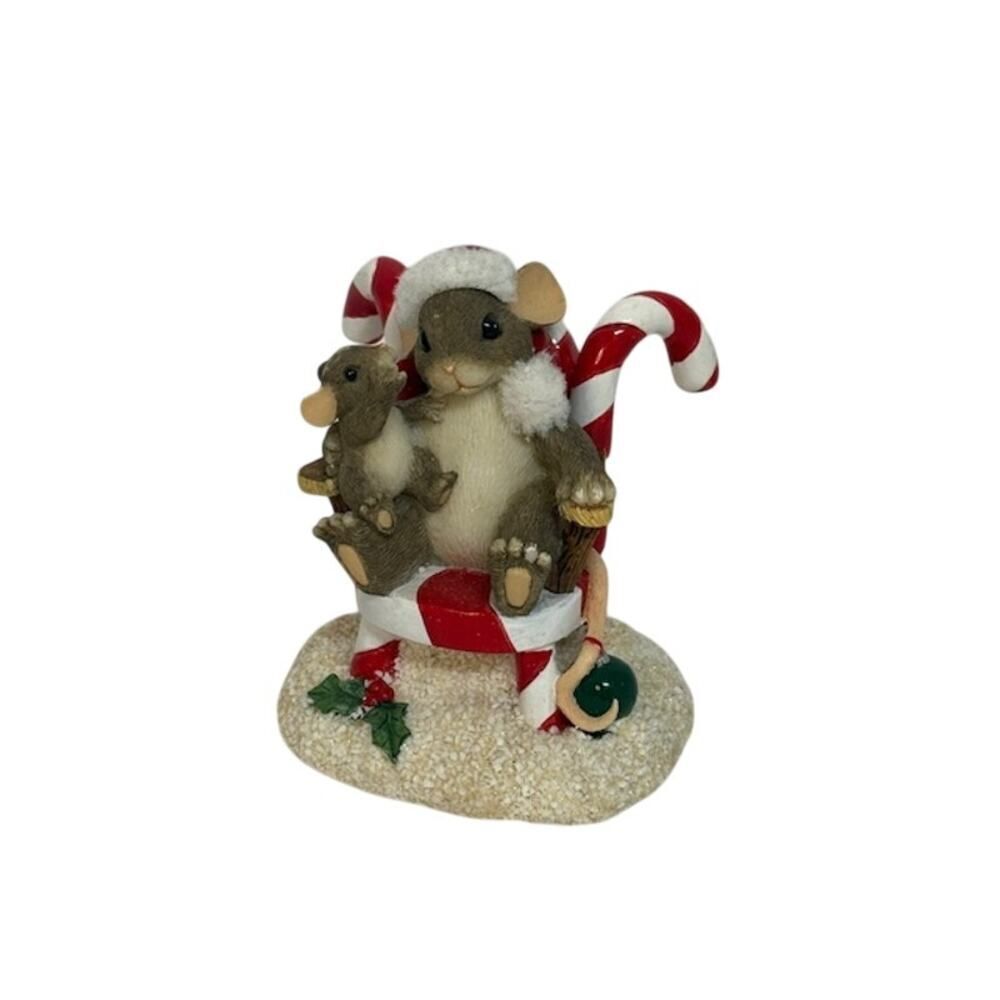 Charming Tails Secrets for Santa Fits and Floyd Mouse Figurine 87/119 Candy Cane
